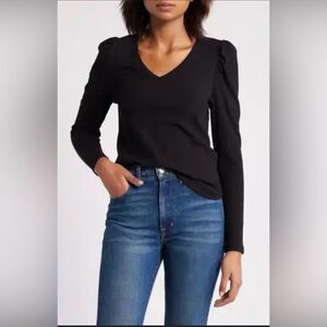 Grey Slate Black Long Sleeve Crew Neck Sweatshirt Womens Top